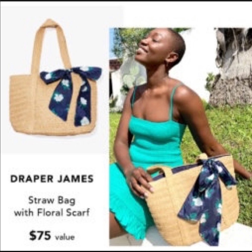 Draper James Straw Tote Bag - Picture 3 of 4